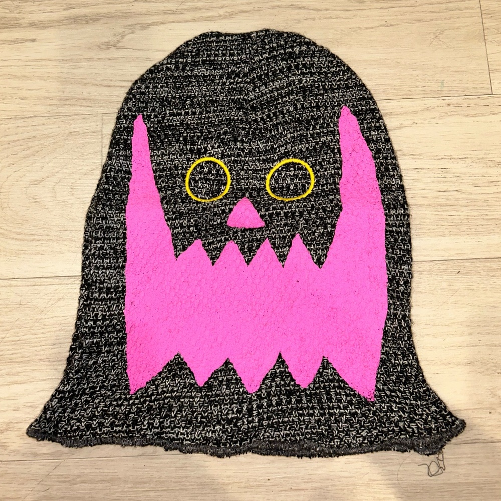 ASSPIZZA FACEMASK PUMPKIN GHOUL BLACK AND PINK